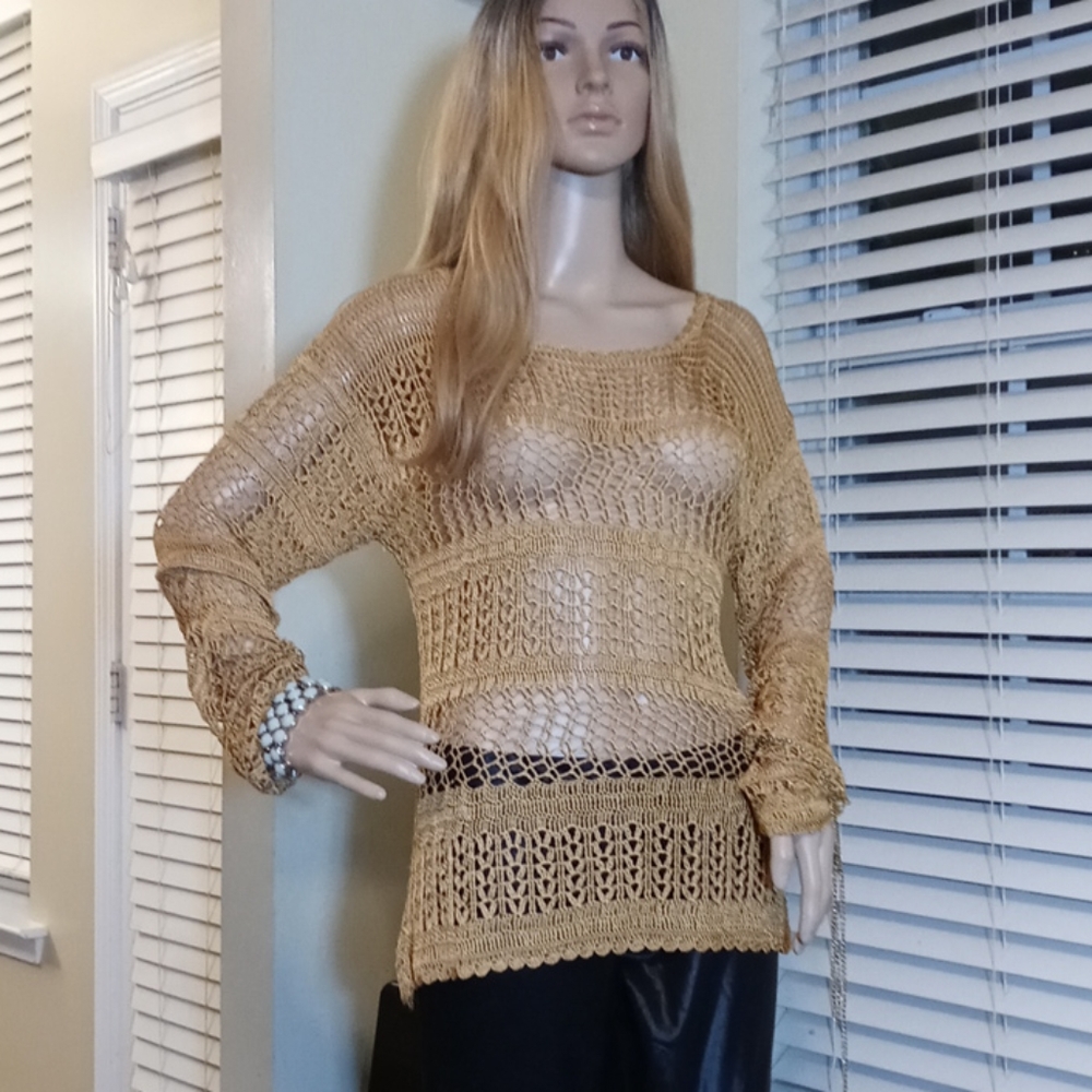 sexy loose cable knit top